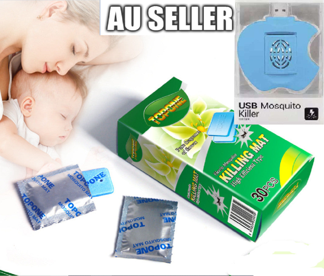 60xUSB Safety Peaceful Night Mosquito & Fly Repellent Mozzie Zapper Killing Mat
