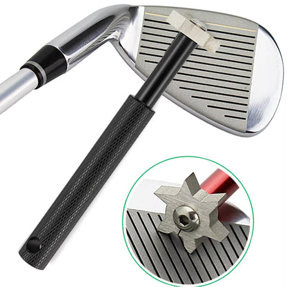 Club Groove Sharpener/Cleaner Regrooving Tool 6 Heads Iron Wedge Cleaning – Compatible with Golf