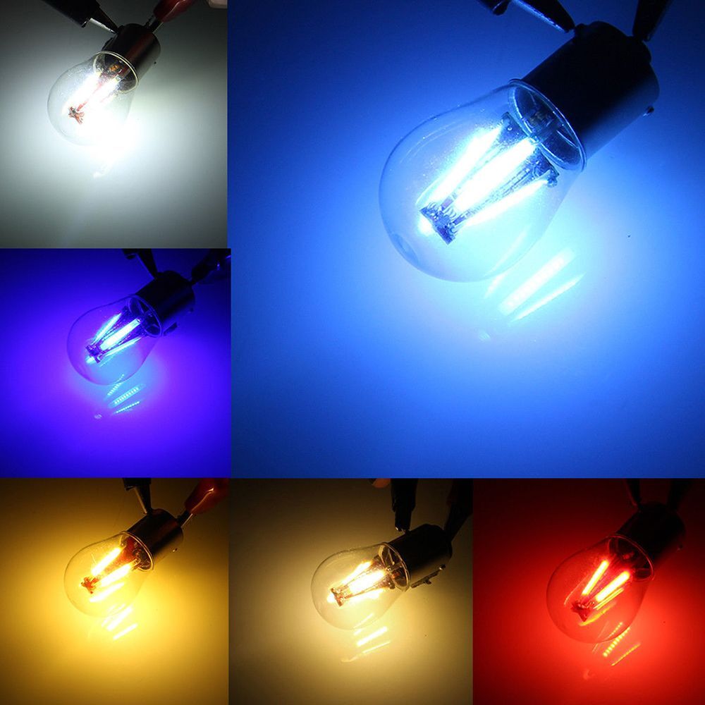 21/5W 1156 BA15S P21W Reverse Lamp Signal Light 4 Filament Car LED COB Bulb