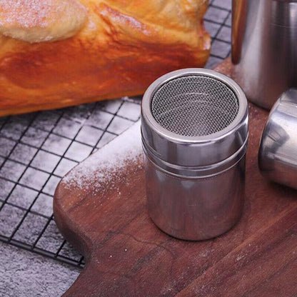Stainless Steel Icing Sugar Cocoa Coffee Shaker Flour Duster Chocolate Powder AU