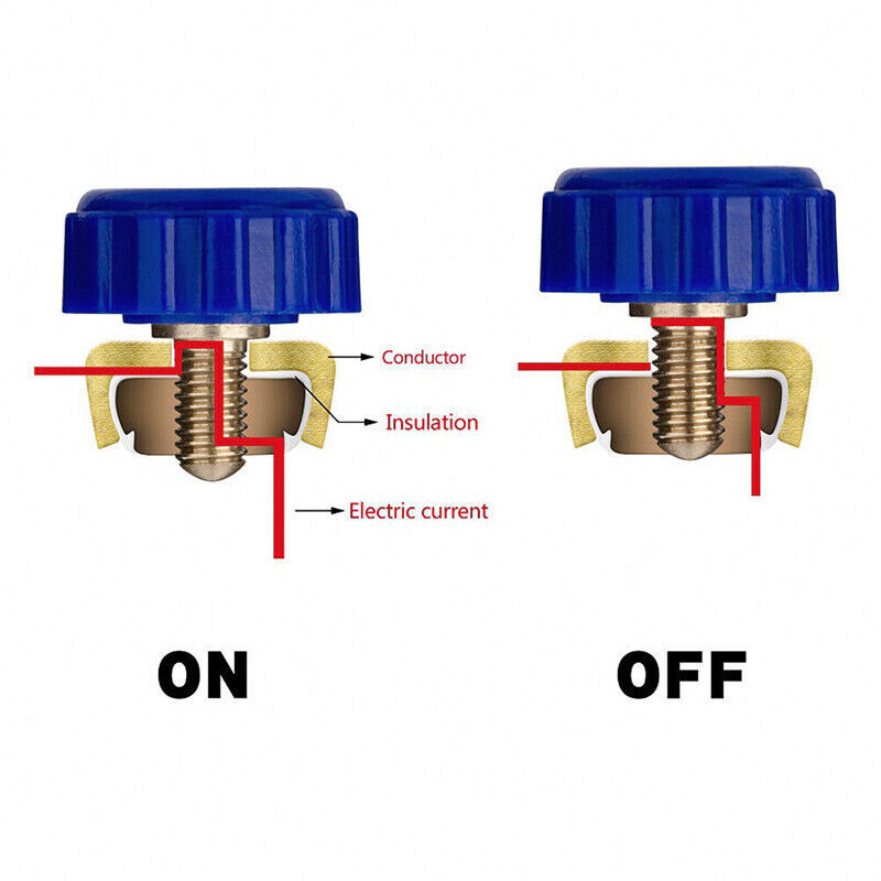 2PCS Battery Disconnect Switch Car Motorcycle Isolator Master Terminal Cut Off