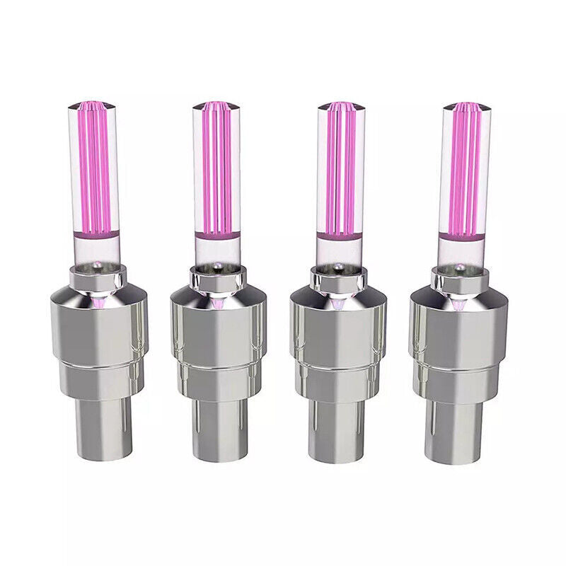 2 PCS FLASHING NEON LED LIGHT WHEEL VALVE CAP TYRE CAR MOTORCYCLE BICYCLE BIKE