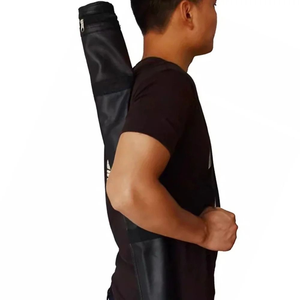1xCue Case Carry Bag Black Leather Billiard Cue Case Pool Cue Stick Carrying Bag