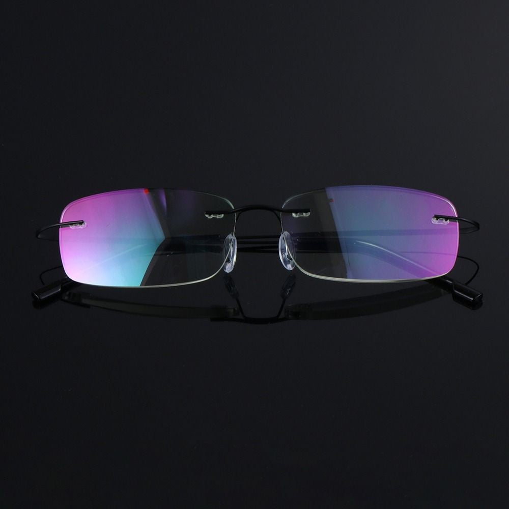 Rimless Memory Titanium Ultra-light Reading Glasses Presbyopic Eyeglasses