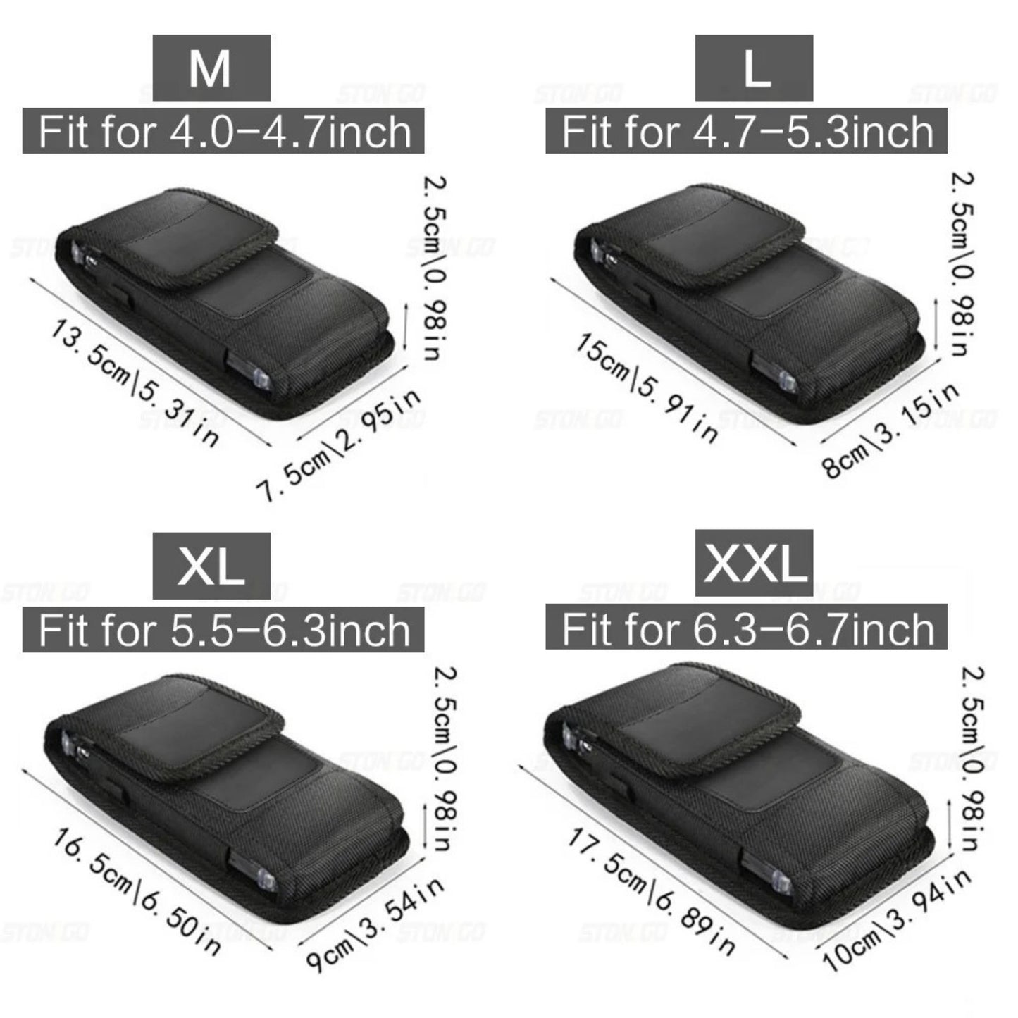 Universal Men Waist Bag Mobile Phone Belt Clip Case Mobile Phone Holster Pouch