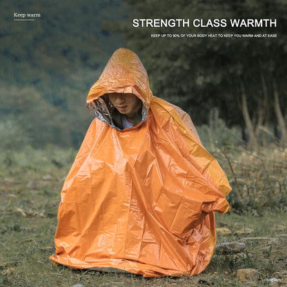 For First Aid Survival 2x Emergency Rain Poncho Waterproof Coat Warm Keeping AU