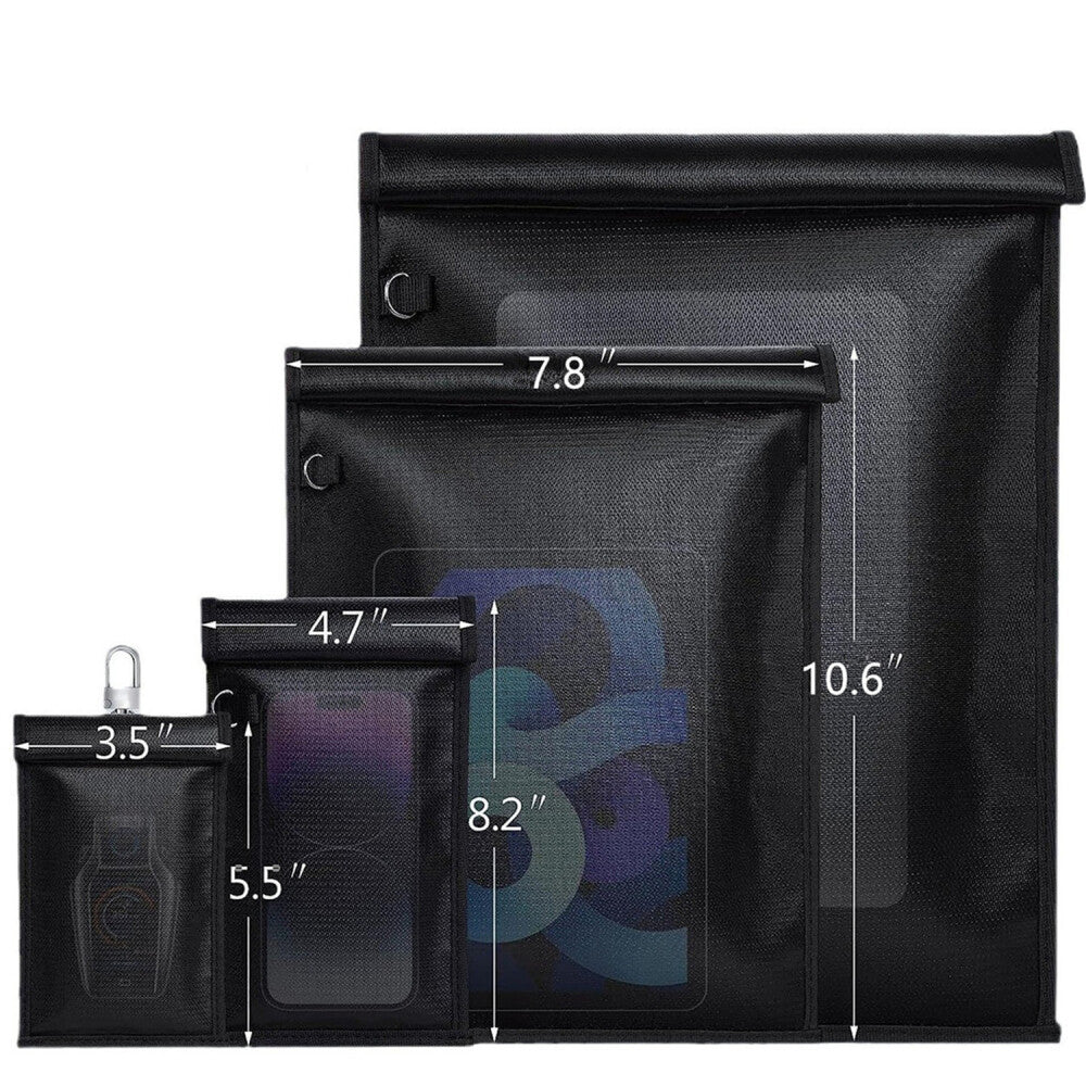 2/4PC Faraday Bag Signal Blocking Shielding Pouch for Laptop Tablet Phone Wallet
