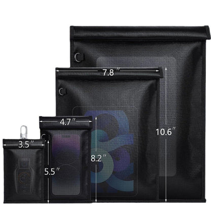 2/4PC Faraday Bag Signal Blocking Shielding Pouch for Laptop Tablet Phone Wallet