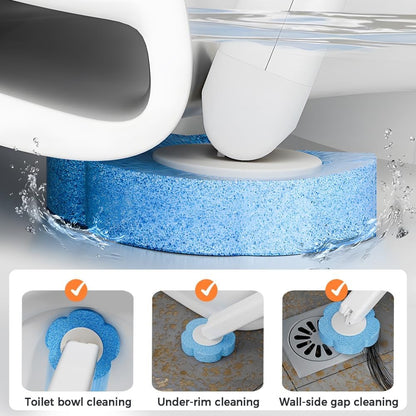 Disposable Toilet Brush Wand Set Bathroom Cleaner Holder With 30Pcs Refills