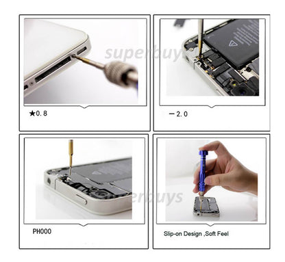 Red 5 in1 Screwdriver Screw Cellphone Repair Kit Mobile Watch Phone Tool Torx T6