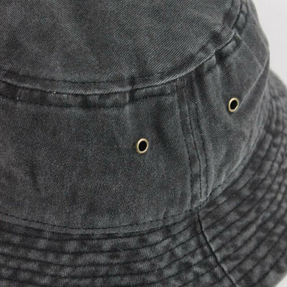 Unisex Washed Cotton Bucket Hat Outdoor Camping Fishing Sun Hat For Men Women