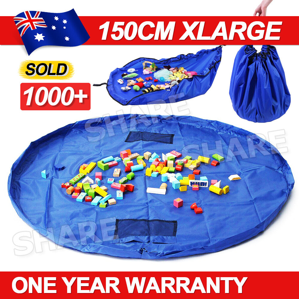 1pc Multifunction Portable Kids Toy Storage Bag Building Blocks Play Mat