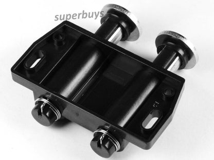 1pc Black Double Magnetic Touch Latch Push To Open Drawer Cabinet Door Catch