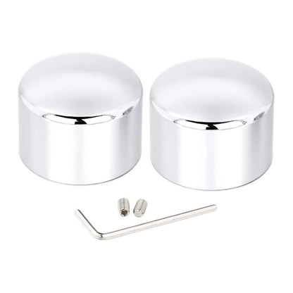 Chrome Front Axle Cap Nut Covers Compatible With Harley Davidson Dyna Heritage