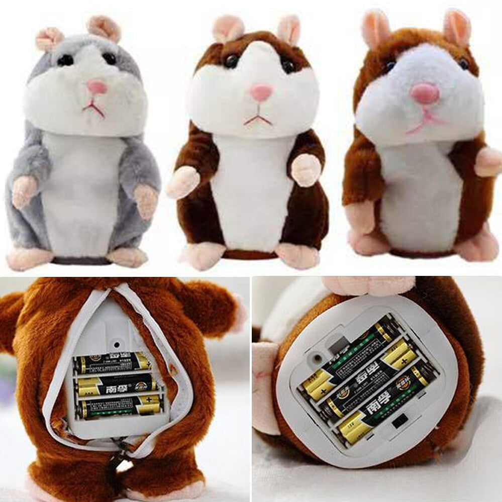 Talking Hamster Chat Mimicry Pet Record hamster Doll Xmas Plush Toy Nod Mouse