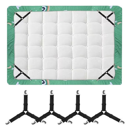 Adjustable Bed Sheet Holder Straps | Crisscross Fasteners for Sheets & Covers
