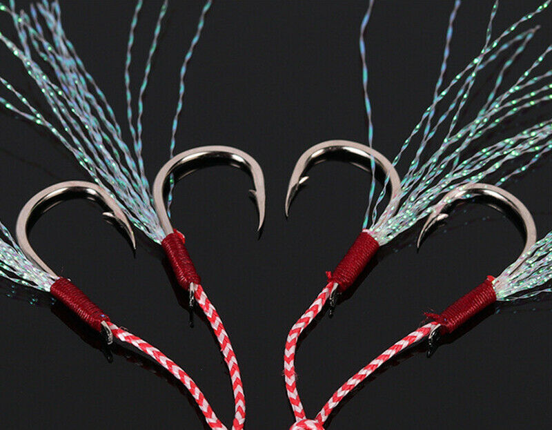 20x Jigs Assist Hooks Twin Jigging Metal Fishing Lures Slow Inchiku Micro Octo