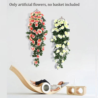 Artificial Rose Flower Garland Hanging Vine Fake Home Wall Wedding Decor AU Pack