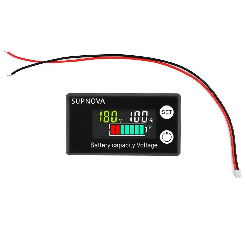 Lithium Voltmeter DC 8V-100V Voltage Gauge Battery Capacity Level Indicator