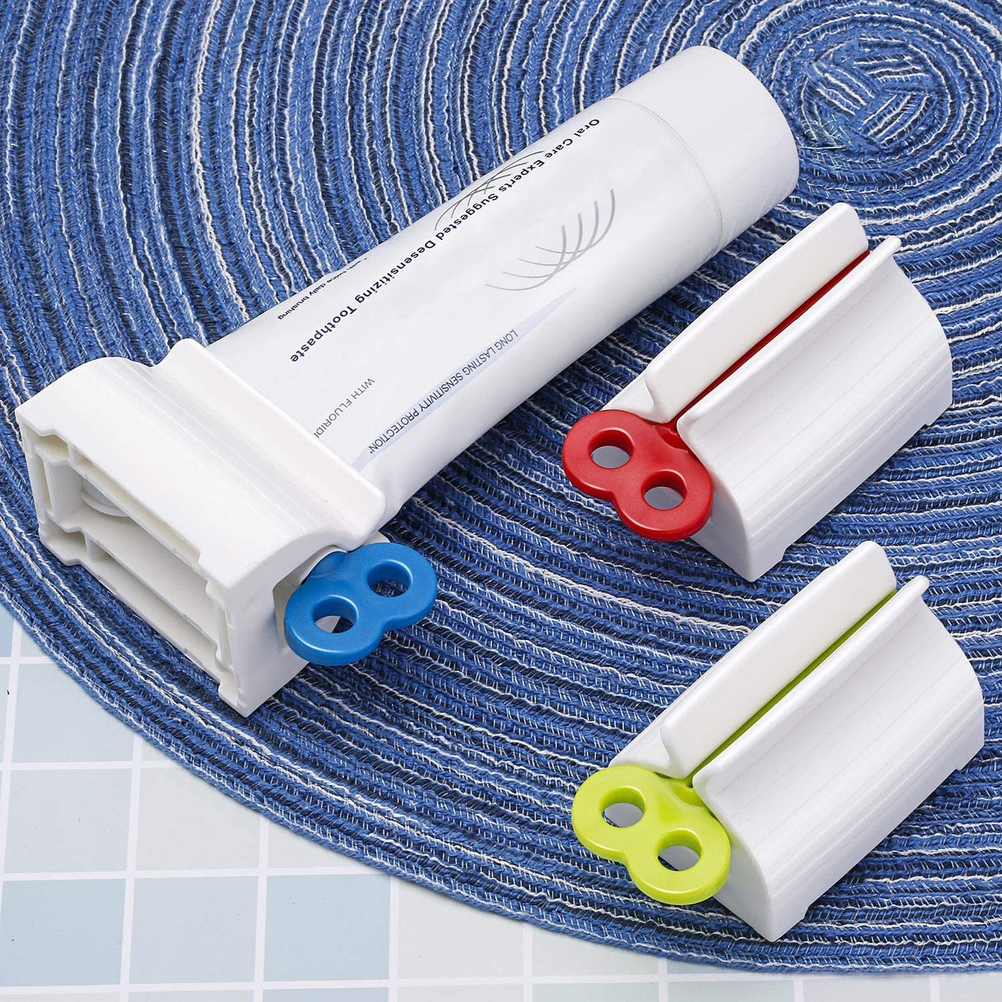 3x Toothpaste Squeezer Bathroom Tube Easy Stand Dispenser Rolling Holder Seat AU