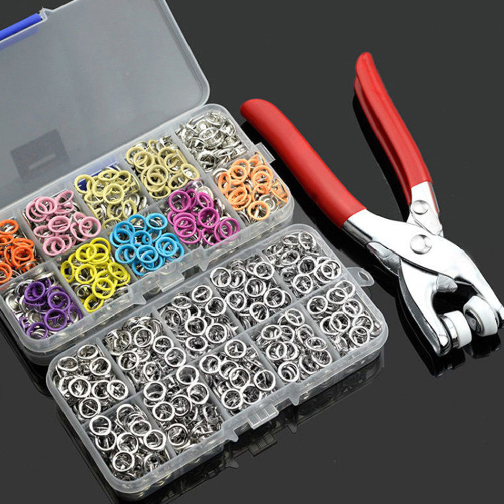 100Pcs Metal Sewing Buttons Press Stud Snap Fastener Kit Pliers Snap On Tool DIY