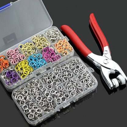 100Pcs Metal Sewing Buttons Press Stud Snap Fastener Kit Pliers Snap On Tool DIY