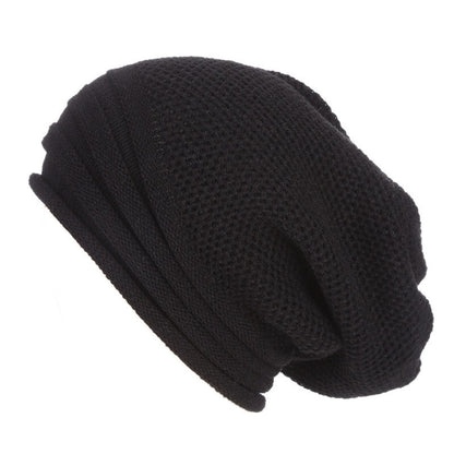 Men Women Baggy Cap Slouch Oversize Hat Ski Beanie Winter Knitted Warm Outdoor