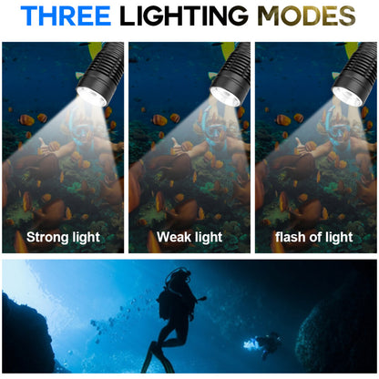 Waterproof Diving Light LED Underwater Scuba Flashlight Bright Torch Dive Lamp