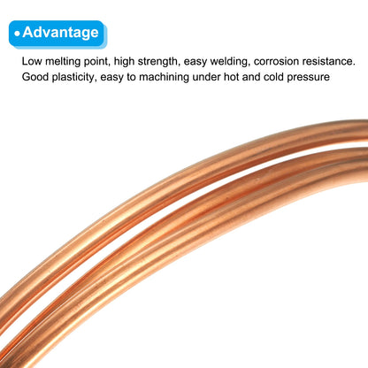 Copper Tube 1/8" OD 3Ft Refrigeration Flexible Pipe Seamless Hollow