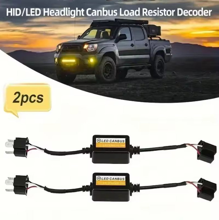 LED Headlight Canbus Decoder H4 9003 Load Resistor Anti-Flicker 1/2/4 pcs Kit H4