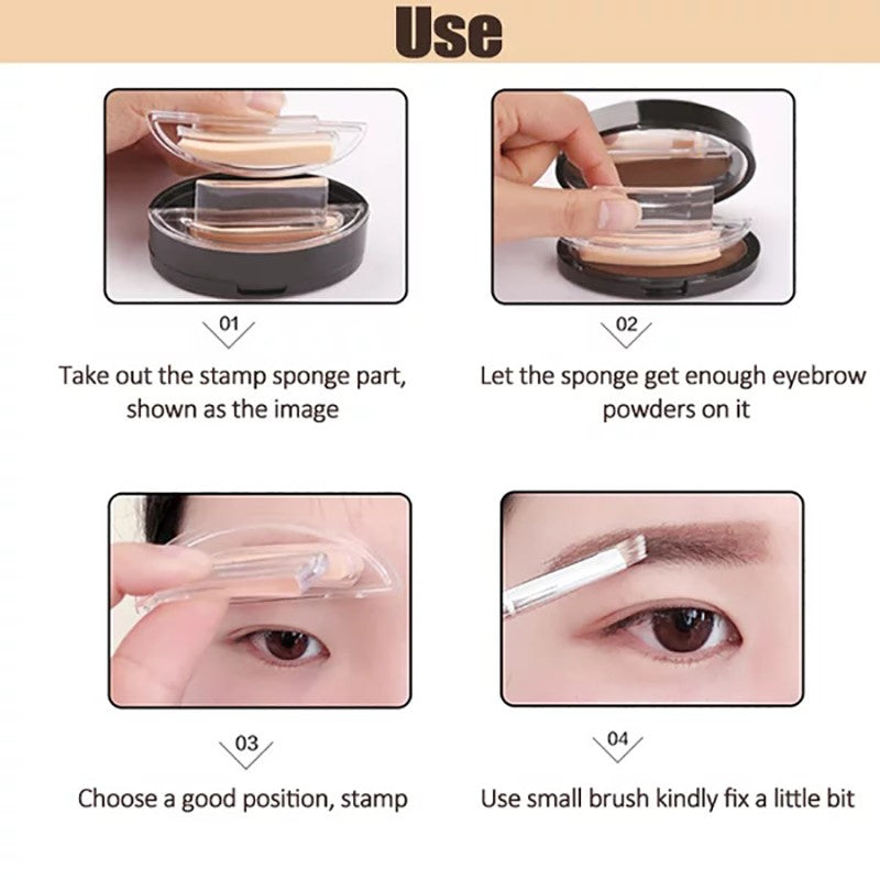 Cosmetic Definition Natural Shape Eyebrow Shadow Stamp Waterproof Brow Dye Kit
