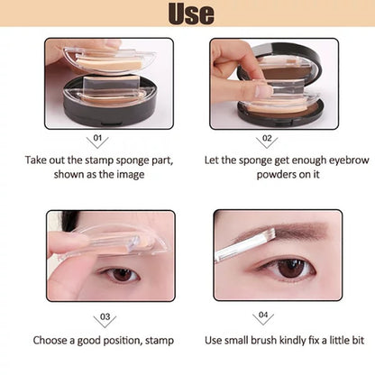 Cosmetic Definition Natural Shape Eyebrow Shadow Stamp Waterproof Brow Dye Kit