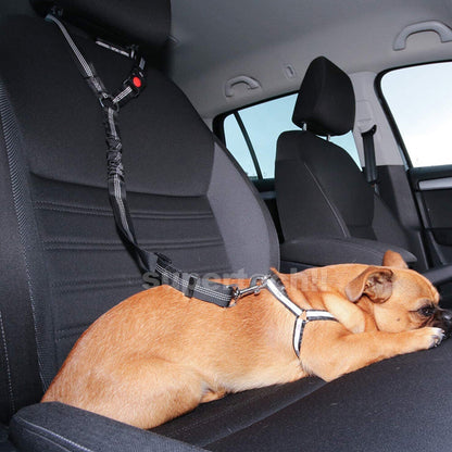 Headrest Anti Shock Pet Dog Car Seat Belt Bungee Lead Travel Safety Harness Clip