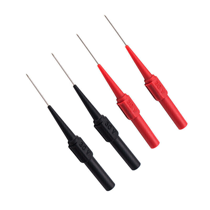 4pcs Multimeter Testing Leads Kit For Fluke Back Probes Sharp Needles Micro Pins