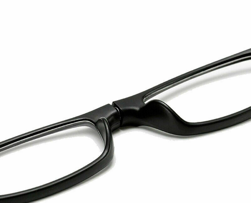 Folding Magnetic Reading Glasses Snap Click Front Neck Hanging Spectacles 8Color
