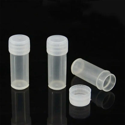 50PCS Plastic Plastic Vials with Lids 5ML Test Tube for Lab  Small Items