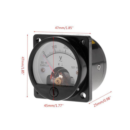 Voltmeter SO-45 AC 0-300V Round Analog Dial Panel Meter Voltmeter Gauge New