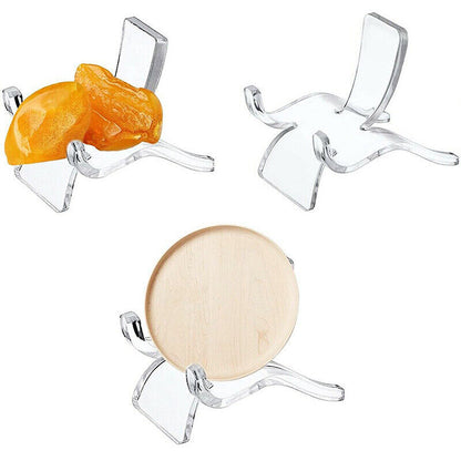 10Pcs Acrylic Specimen Geodes Supporting Base Mineral Stand Display Holder Easel
