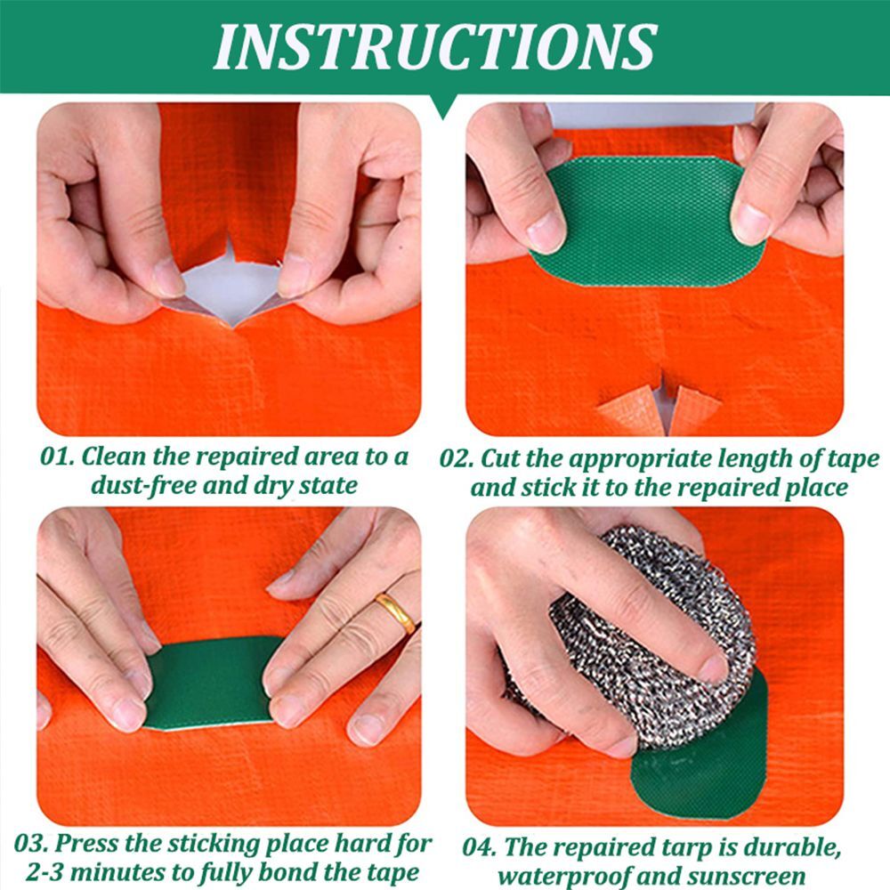 Durable Glass Fiber Tent Repair Canvas Rain Cloth Repair Tape Adhesive Patches