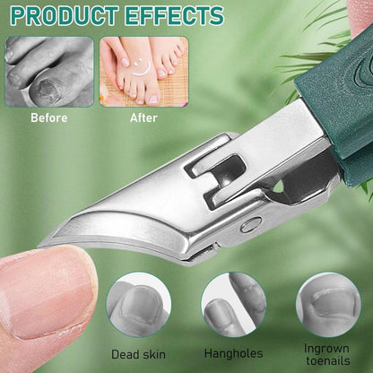3-Piece Sets Wide Jaw Opening Eagle Beak Beveled Nail Clippers