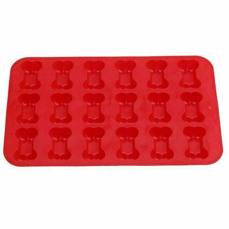 Puppy Bone Silicone Baking Pan Mold Ice Tray Dog Treat Cookie Non Stick Mould AU