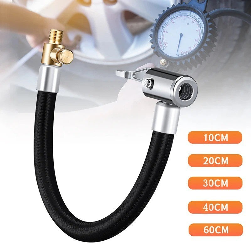 Car Air Tyre Tire Chuck Inflator Pump Hose Adapter Valve Connector Tools Clip AU
