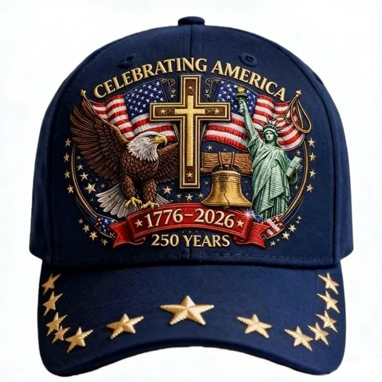 250th Anniversary USA Hat - Adjustable United States Baseball Cap for Men Women