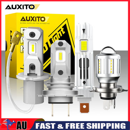 H7 H4 H1 H3 LED Headlight Globes Super Power 53000LM CanBus Ready 2X AUXITO