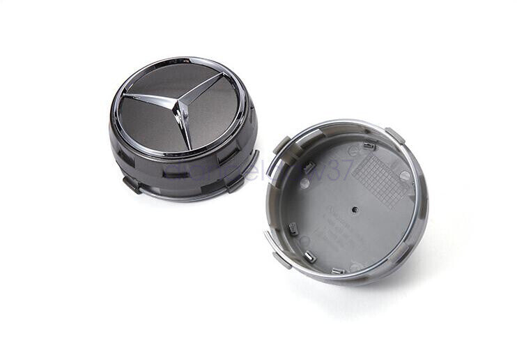 4 75mm Wheel Centre Hub Caps AMG Black Alloy For Mercedes Benz A B C E Class AU