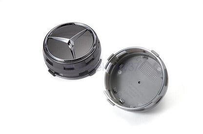 4 75mm Wheel Centre Hub Caps AMG Black Alloy For Mercedes Benz A B C E Class AU