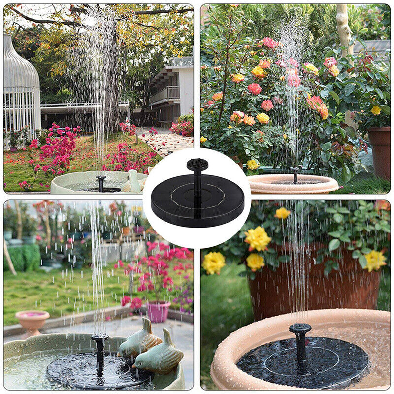 2022 Outdoor Solar Powered Floating Bird Bath Water Fountain Pump Garden Pond