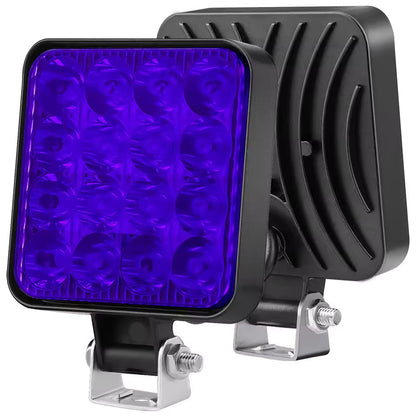 48W LED Work Light Bar 2V Waterproof Off Road Spotlight White Red Blue Yellow