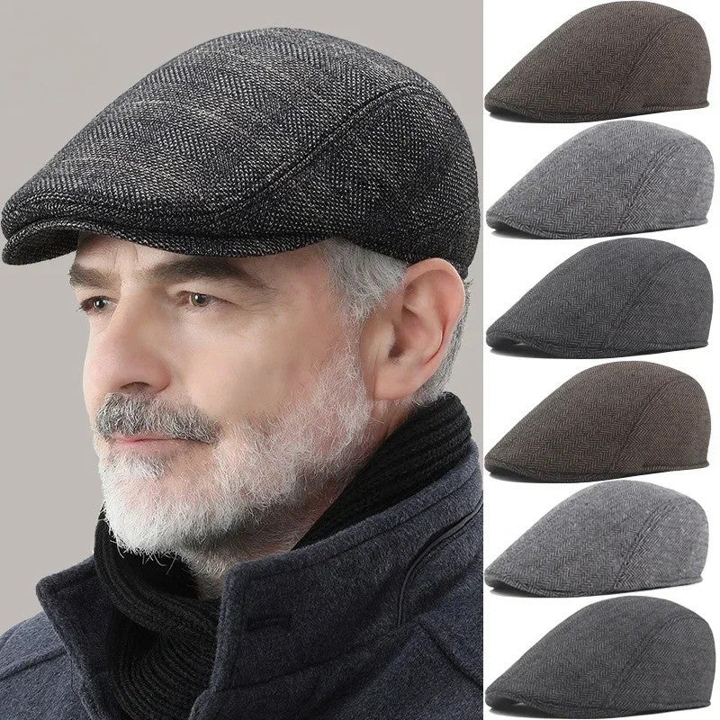 Mens Newsboy Gatsby Cabbie Golf Hat Driving Beret Flat Retro Fashion Cap