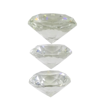 Ornaments Home Decoration Clear Glass Raw Gemstone Faceted Cut Crystal Diamond